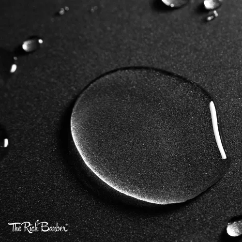 Miniatura 6 de The Rich Barber 360 Barber Cape Delantal de corte de pelo profesional ligero Vestido de corte de pelo de tela resistente al agua, Negro