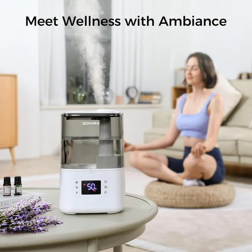 Miniatura 8 de BOXING Humidificadores de niebla cálida y fría para dormitorio, habitación grande, hogar, humidificador de aire con control remoto, difusor
