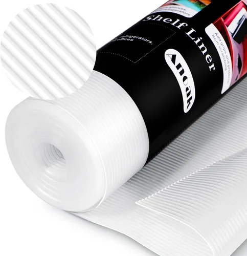 Miniatura 8 de Forro antideslizante para estantes de Anoak, forro de gabinete, forro de cajón no adhesivo, lavable de 12 pulgadas x 10 pies (120 pulgadas)