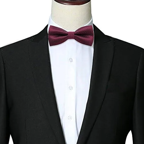 Miniatura 8 de AUSKY Paquete de 8 elegantes pajaritas ajustables preatadas para hombres y niños (paquete de 1, 4, 5, 6 y 8 para opción)