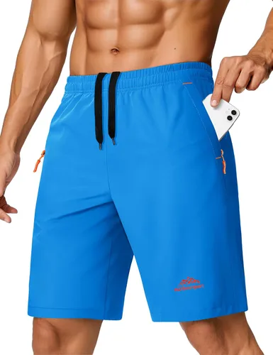 Miniatura 107 de TACVASEN Pantalones cortos deportivos para correr para hombre, 9 pulgadas, de secado rápido, pantalones cortos ligeros de verano, 3 bolsillos