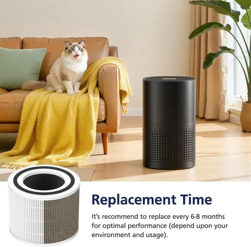 Miniatura 2 de 240 Filter Replacement Compatible with Puroair 240 Air Purifier, 3-IN-1 240 Air Filter for Puro, High-efficiency Activated Carbon, 2 Pack, White