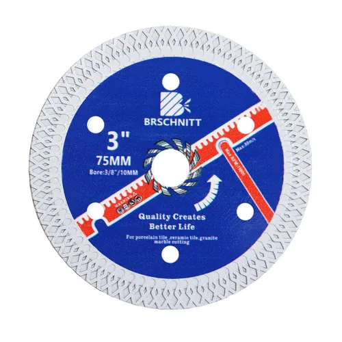 Miniatura 19 de Hoja de sierra de porcelana de diamante superfina con dientes en X, 2 piezas de 3 pulgadas (2.953 in) x eje de 3/8 pulgadas (0.394 in), disco