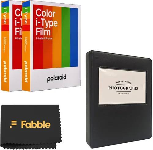 Miniatura 8 de Polaroid B&W Film para I-Type (8 exposiciones), paquete con álbum de fotos para Polaroid i-Type y Fujifilm Wide Prints - Capacidad para 28 imágenes