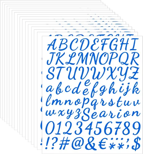 Miniatura 14 de ELANE 1296 piezas de 16 hojas de calcomanías de letras y números, calcomanías de letras impermeables para buzón, letras y números para fuera