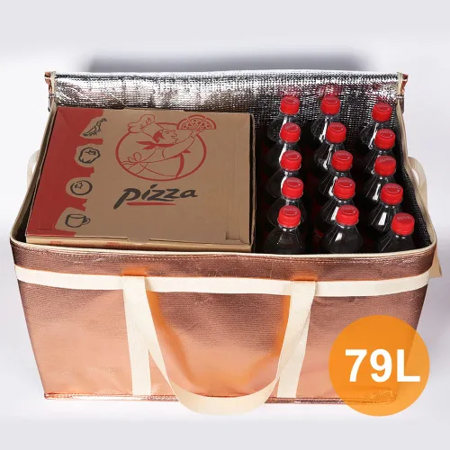 Miniatura 158 de Bodaon Paquete de 10 bolsas aisladas para entrega de alimentos para comidas calientes y frías, bolsas térmicas y enfriadoras, bolsa aislante de Negro
