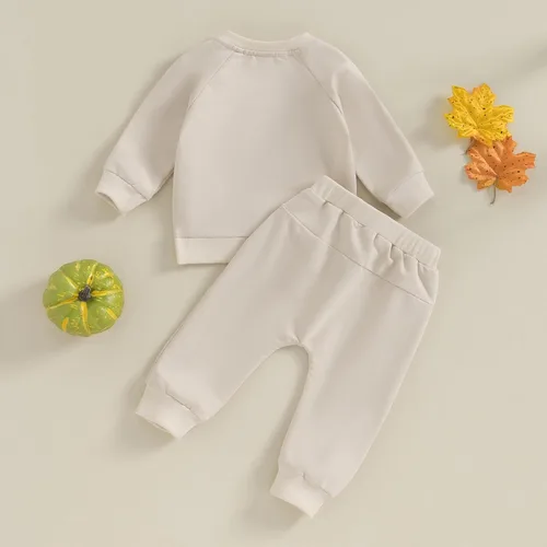 Miniatura 3 de Ropa para el día de San Valentín para bebé, sudadera de manga larga con letras, pantalones deportivos elásticos para otoño e invierno