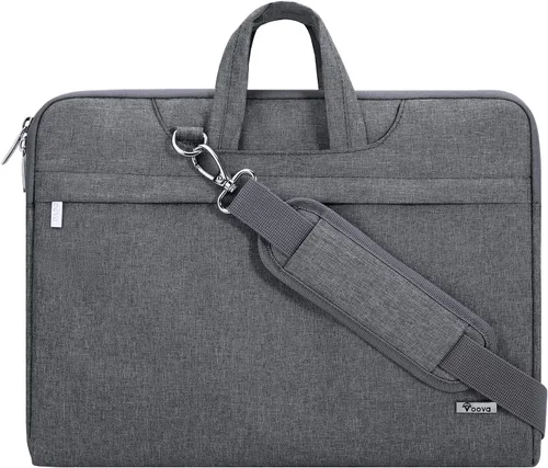 Miniatura 9 de Voova Funda para Portátil de 13, 14, 15, 16, 17 Pulgadas con Correa para el Hombro, Funda Impermeable para Portátil Maletín Delgado