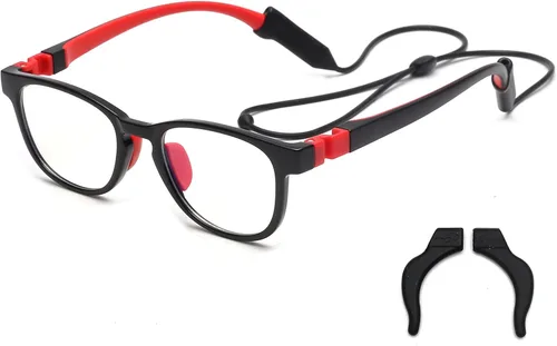 Miniatura 17 de JM Lentes de luz azul para niños, hierbas para juegos de computadora para niñas y niños de 3 a 10 años, lentes anti Blue Ray TR90