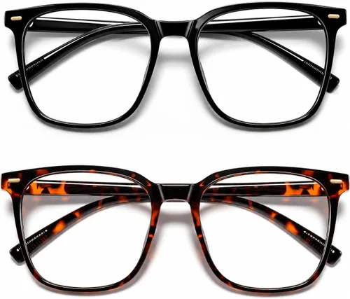 Miniatura 13 de Gafas cuadradas de gran tamaño con bloqueo de luz azul para mujeres y hombres, antifatiga para monitor de computadora, reducen la fatiga ocular