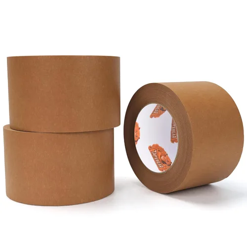 Miniatura 12 de TAPEBEAR Cinta de papel kraft ecológica, cinta de papel kraft biodegradable, cinta de embalaje writable reciclable, superficie sin revestimiento