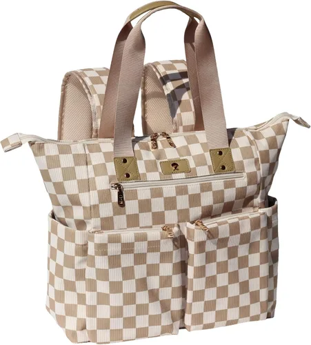 Miniatura 12 de ESVAN Bolsa de pañales Totepack Mochila 2 en 1 para mujer, multifuncional, de gran capacidad, con bolsillos aislados, viaje Multifunctional Rosa