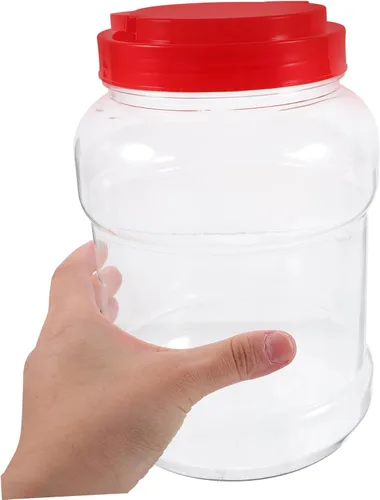 Miniatura 5 de Hemoton 2 tarros herméticos de almacenamiento de plástico para organización de cocina, recipientes de alimentos transparentes, tapa sellada para té