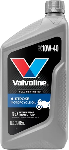 Valvoline Aceite de motor sintético completo de 4 tiempos para motocicleta 10W-40, 1 cuarto de galón