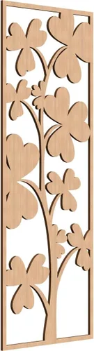 Miniatura 51 de 9 3/8 pulgadas de ancho x 24 3/8 pulgadas de alto x 1/4 pulgadas de alto, Bradford Paneles de pared decorativos de madera de calado, roble rojo rojo