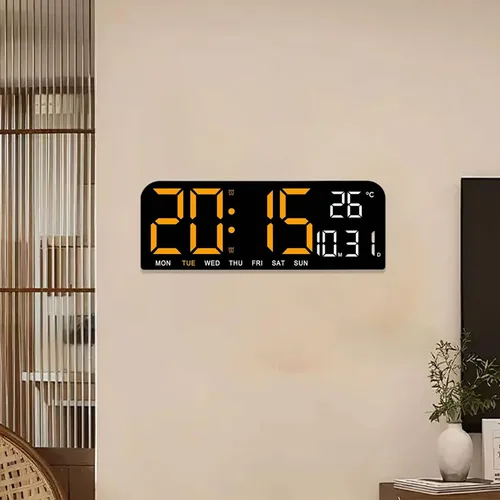 Miniatura 2 de Reloj digital grande LED grande con temperatura de fecha y semana, montaje en pared, temporizador enorme, alarma fuerte para decoración de mesita