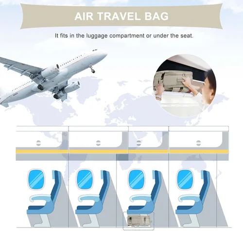 Miniatura 3 de coowoz Mochila de mano para mujeres y hombres, mochila de viaje aprobada por aerolíneas, mochila deportiva para laptop, B- Caqui, Grande, Mochila