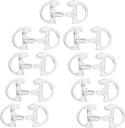 Miniatura 7 de HYS Auriculares abiertos flexibles, punta de oreja mediana para tubo de bobina acústica transparente, kit de audio para auriculares, 3 pares