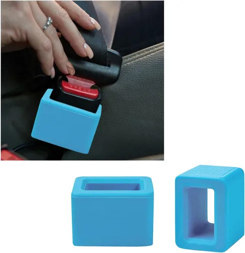 Miniatura 13 de Augeny 2 unidades de soporte para hebilla de cinturón de seguridad, refuerzo de hebilla de cinturón de seguridad trasera de silicona para automóvil