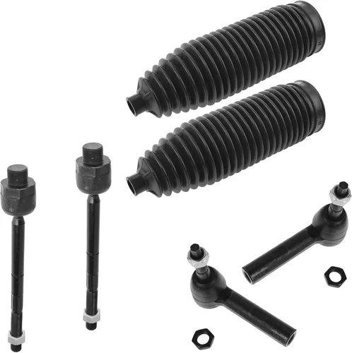 Miniatura 40 de TRQ Kit de dirección interior y exterior para lado del conductor y del pasajero delantero, con cremallera de dirección y fuelle de piñón compatible