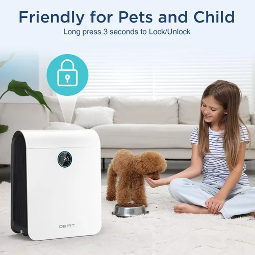 Miniatura 13 de Purificadores de aire para el hogar, habitación grande de hasta 2590 pies cuadrados con pantalla PM 2.5, sensor de calidad del aire, purificador