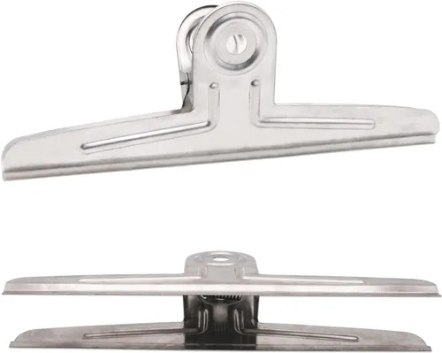 Clips de toro extra grandes, paquete de 2 clips de acero inoxidable gigantes plateados de 12 pulgadas, soporte para tablero de dibujo, póster y