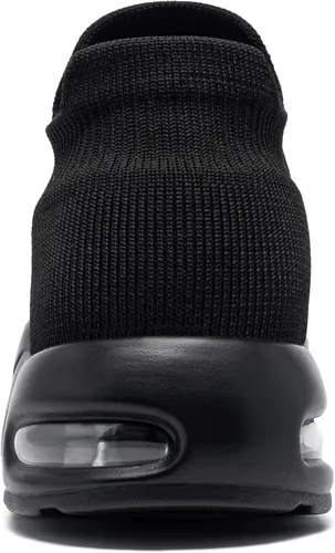 Miniatura 4 de LARNMERN Zapatos deportivos de punta de acero para mujer, zapatos de trabajo con puntera de seguridad, con amortiguación de aire, zapatos casuales