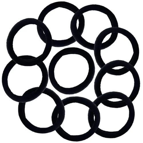 Miniatura 5 de 20 ligas de algodón, elásticas, gruesas y sin costuras para el pelo, ideales para peinados y coletas cabello abundante, grueso y ondulado Mejora