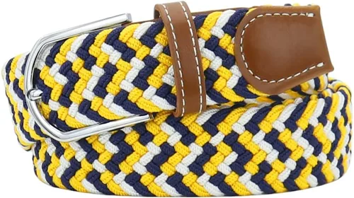 Miniatura 31 de Mixed Color Woven Stretch Braided Belts for Men and Women Fashion Elastic Belts