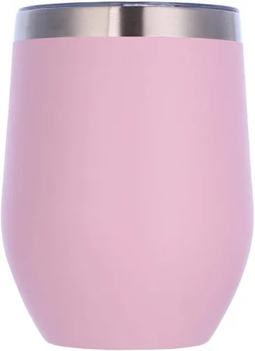 Miniatura 11 de Copas de vino de acero inoxidable, vaso aislado de doble pared con tapa para vino, café, bebidas, champán, cócteles (acero inoxidable)