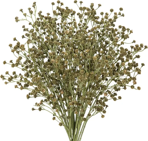Miniatura 10 de Paquete de 10 flores artificiales de aliento de bebé, 3 ramas, flores de plástico falsas de gypsophila, arreglo floral para boda, decoración