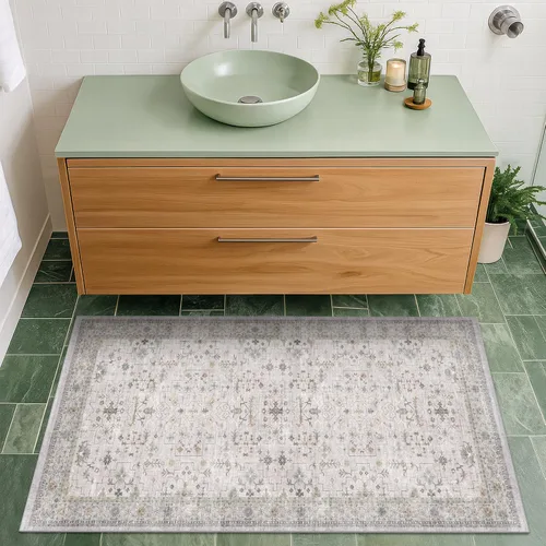Miniatura 11 de Alfombra Boho Negra para Sala de Estar - Alfombra de Área Lavable de 10x14 Pies, Alfombras de Comedor para Debajo de la Mesa, Alfombra Suave de Pelo