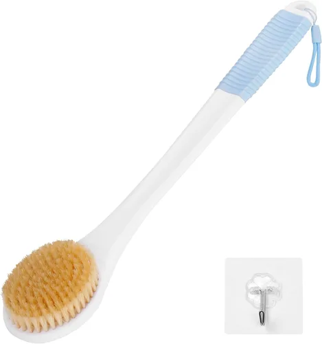 Miniatura 15 de Limpiador de espalda para ducha, cepillo corporal de ducha para limpieza con mango largo para ducha, limpiador de espalda de 17 pulgadas para ducha