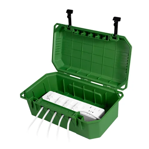 Miniatura 10 de WELKIN Caja Eléctrica Resistente para Exteriores (15.3 * 8.9 * 5.4 pulgadas), Cubierta de Cable de Extensión Impermeable Resistente a la Intemperie