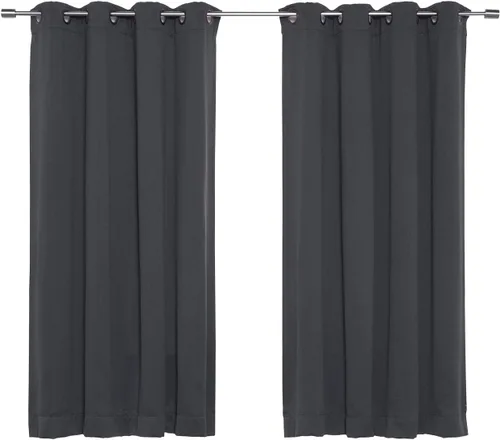 Miniatura 18 de Best Home Fashion Cortinas opacas con aislamiento térmico, ojales de acero inoxidable y níquel, color rosa bebé, 52 pulgadas de ancho x 63 pulgadas