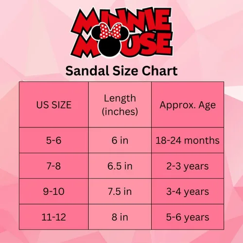Miniatura 6 de Disney Sandalias de Minnie Mouse para niñas, zapatos de verano para niños, zapatos de agua para playa, correa ajustable, puntera abierta, sandalias