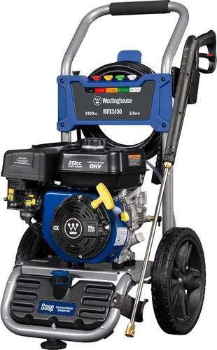 Miniatura 9 de Westinghouse WPX3400 - Lavadora a presión a gas, 3400 PSI y 2.6 GPM máx., tanque de jabón a bordo, pistola de pulverización y varilla, juego de 5