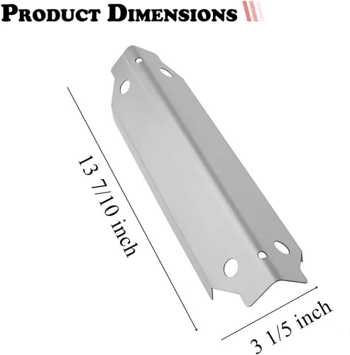 Miniatura 2 de Juego de rejilla de cocina de porcelana y tres placas de calor de repuesto de acero inoxidable para Dyna-Glo modelos de parrilla de 3 quemadores
