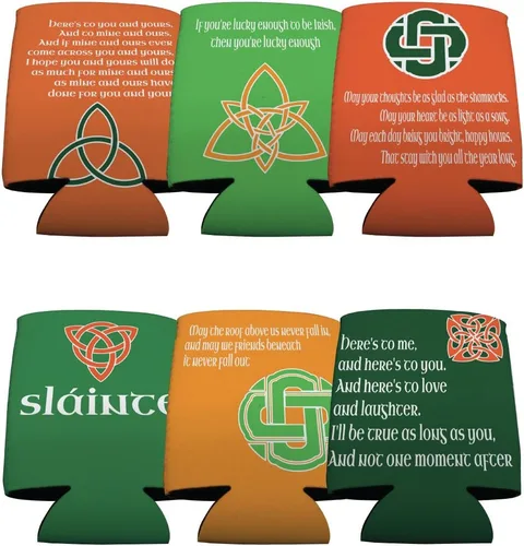 Miniatura 2 de VictoryStore Enfriadores de latas y bebidas, enfriadores de latas del día de San Patricio, enfriadores de latas irlandeses, frases irlandesas, juego