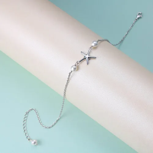 Miniatura 3 de ALPHM - Tobillera para de plata esterlina ajustable, para mujer