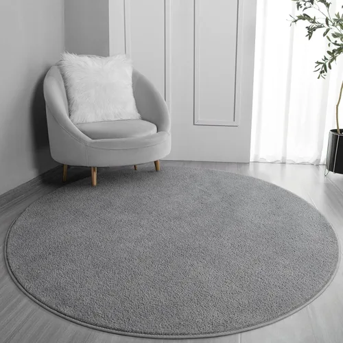 Miniatura 26 de FlyDOIT Alfombras redondas para dormitorio, sala de estar, 4 x 4, color azul marino, súper suaves, cómodas, gruesas de espuma viscoelástica