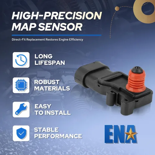 Miniatura 3 de ENA Sensor de presión absoluta del colector compatible con Chevy Chevrolet GMC Honda Buick Cadillac Pontiac Isuzu Alero Amigo Astra Ascender Axiom