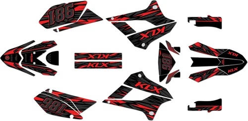 Miniatura 4 de Kit de gráficos para Kawasaki KLX250 2008-2020 y KLX300SM 2021-2023 Twitch Series Azul 9 mil - Easy Go - Adhesivo para motocicleta Dirt Pit Bike