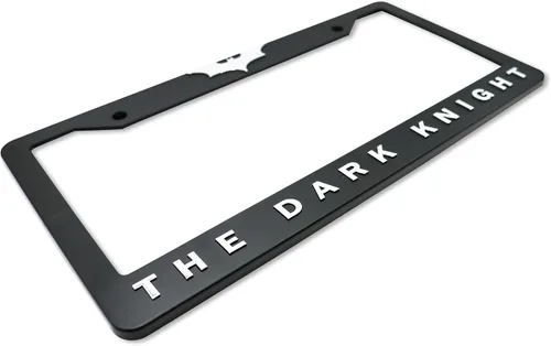 Miniatura 2 de Dark Knight V2 - Marco elevado 3D para matrícula 1 paquete de cubierta para placa de automóvil Soporte universal negro de Estados Unidos