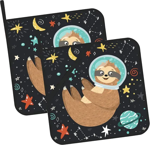 Miniatura 11 de Lindos soportes para ollas de búho de dibujos animados, 2 unidades para cocina, almohadillas calientes resistentes al calor para cocinar, asar a