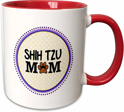 Miniatura 9 de 3dRose Shih Tzu Dog Mom - Taza de 11 onzas, color negro