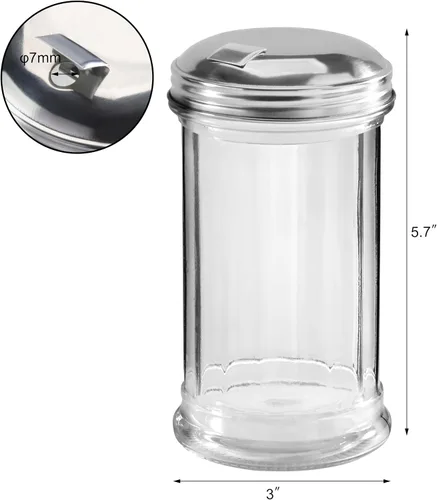 Miniatura 2 de New Star Foodservice Top Sugar Vertedor de 12 onzas, juego de 12 (solapa lateral)
