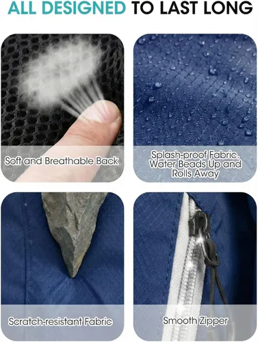 Miniatura 8 de Mochila de senderismo pequeña plegable con 3 bolsillos para correa, mochila ligera 300D a prueba de derrames para hombres y mujeres, mochila de gris