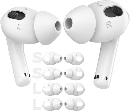 Miniatura 11 de AhaStyle 4 pares de fundas de silicona para AirPods 3 auriculares [no cabe en la funda de carga] compatible con Apple AirPods 3 2021