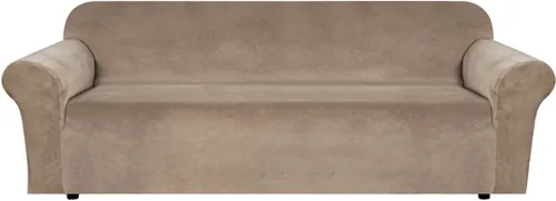 Miniatura 65 de H.VERSAILTEX Funda de terciopelo elástico para sillón, funda para sillón de 1 cojín para sala de estar, funda de muebles hecha de terciopelo grueso